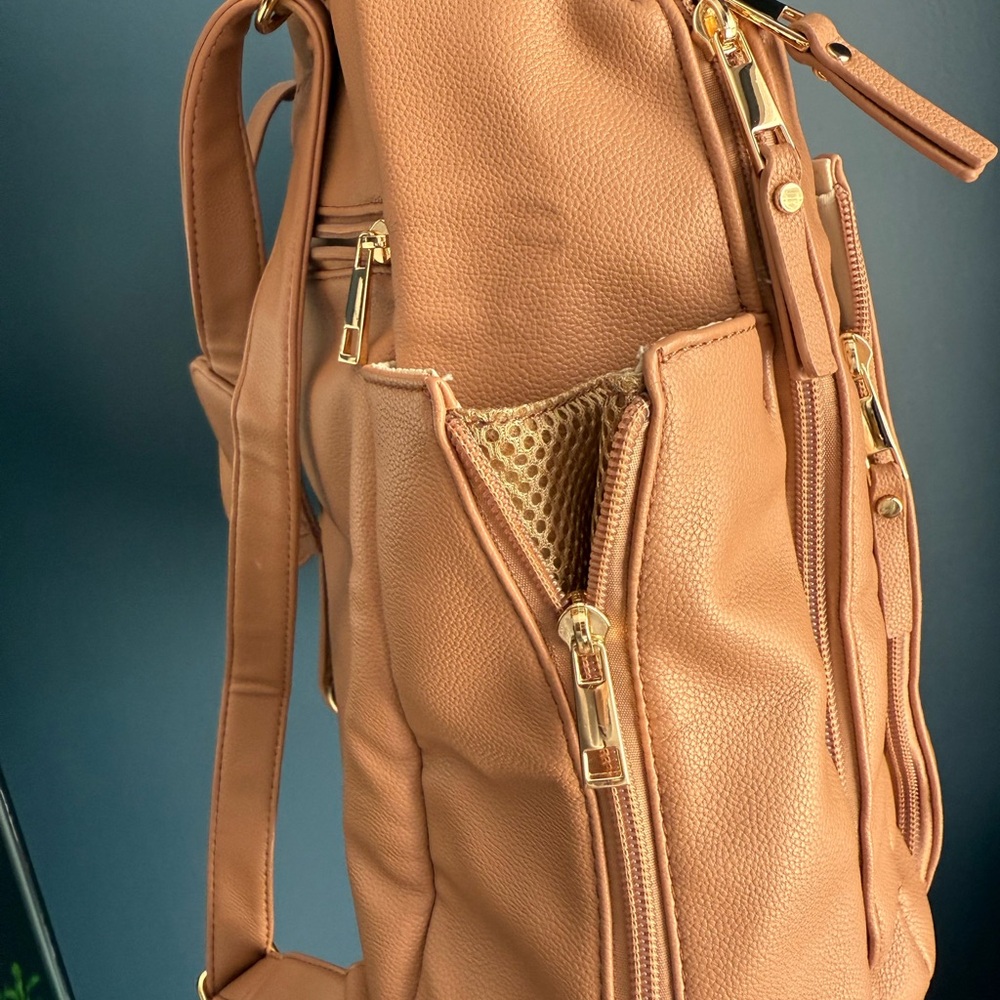 Ayla & Co Stylish Tan Baby Bag (Large 15x13x6) - Picture 4 of 10